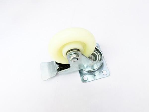 雙軸承白尼龍輪應用